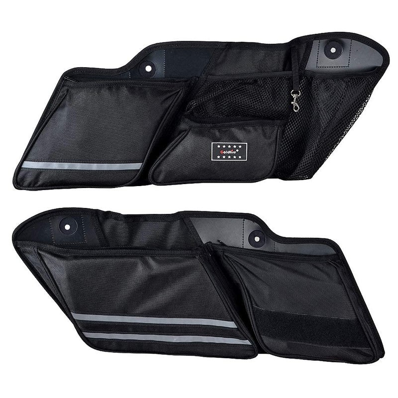 Goldfire Saddlebag Organizer Liners for Harley Saddle Bag Side Tool Organizer Storage Bag For Touring Road King Electra Glide Street Glide 2014-2024 Motorcycle Accessories(Black) - Image 5